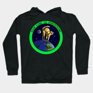 Your King is Stretching Cool Cat Sci Fi Cat Sci Fi Alien Sci Fi Dystopian Cat Domination Hoodie